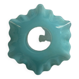 Old bobèche in fine blue opaline