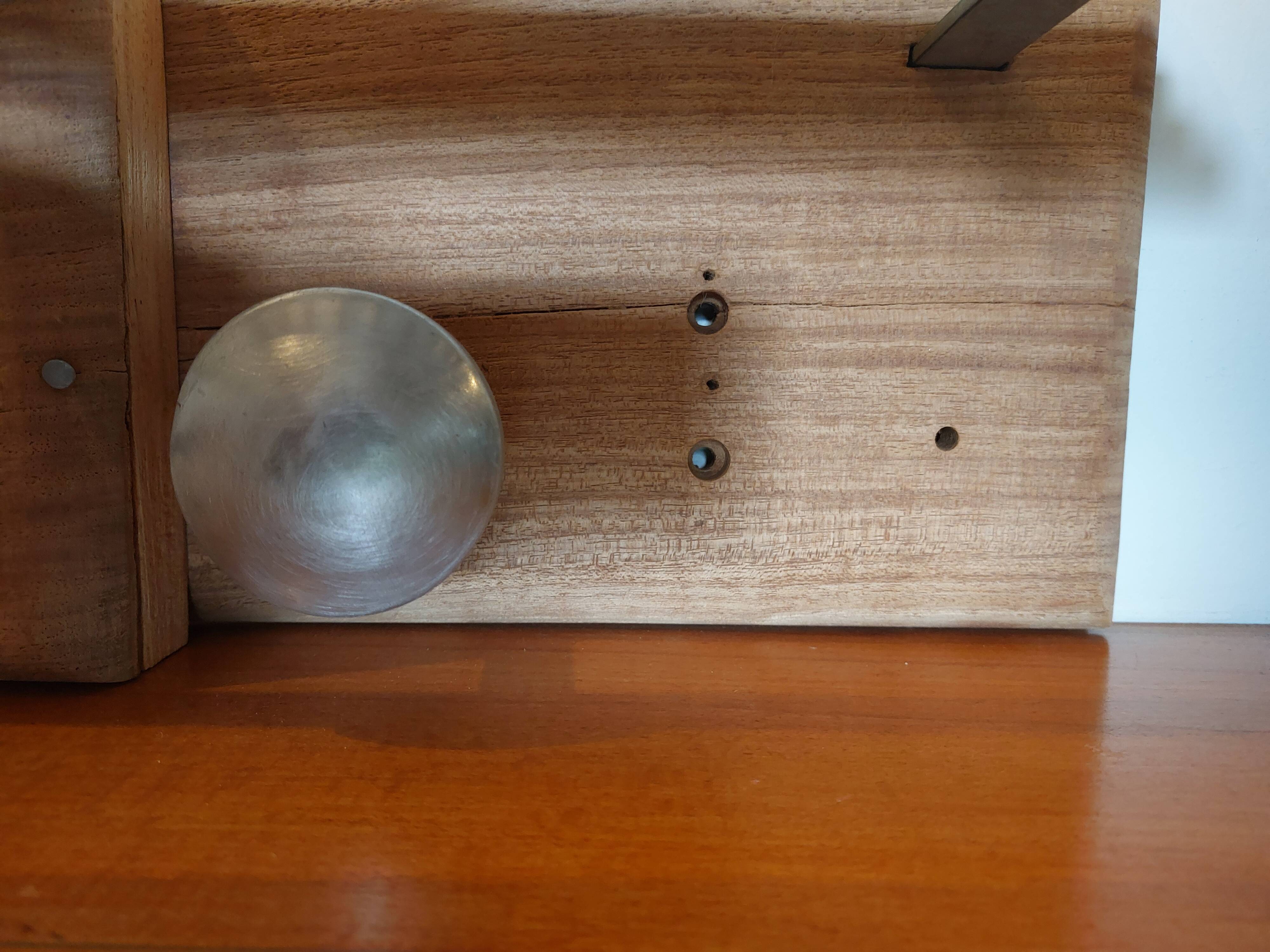 coat rack, sandblasted wooden and metal coat hooks