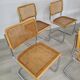 Chaises Cesca B32 design Marcel Breuer vintage