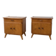 Pair of Mid-Century Nightstands with Compass Legs, 1950s