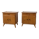 Pair of Mid-Century Nightstands with Compass Legs, 1950s