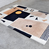 Vintage Handwoven Rug with Abstract Design, 1980s