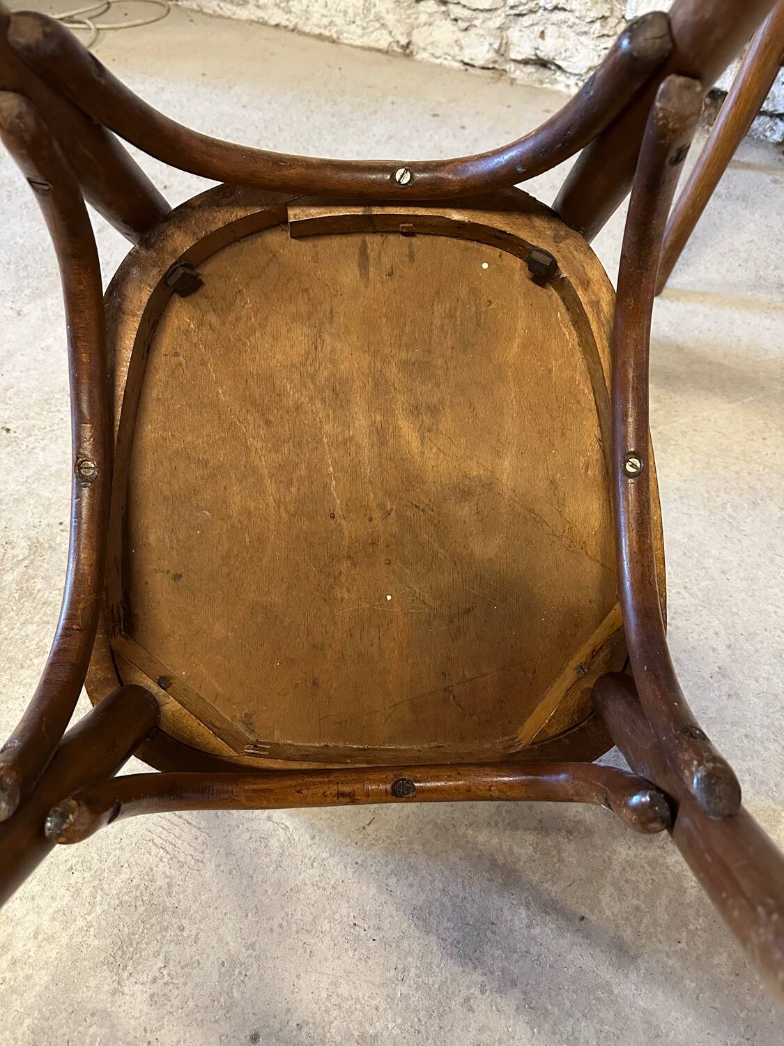 4 antique bistro chairs