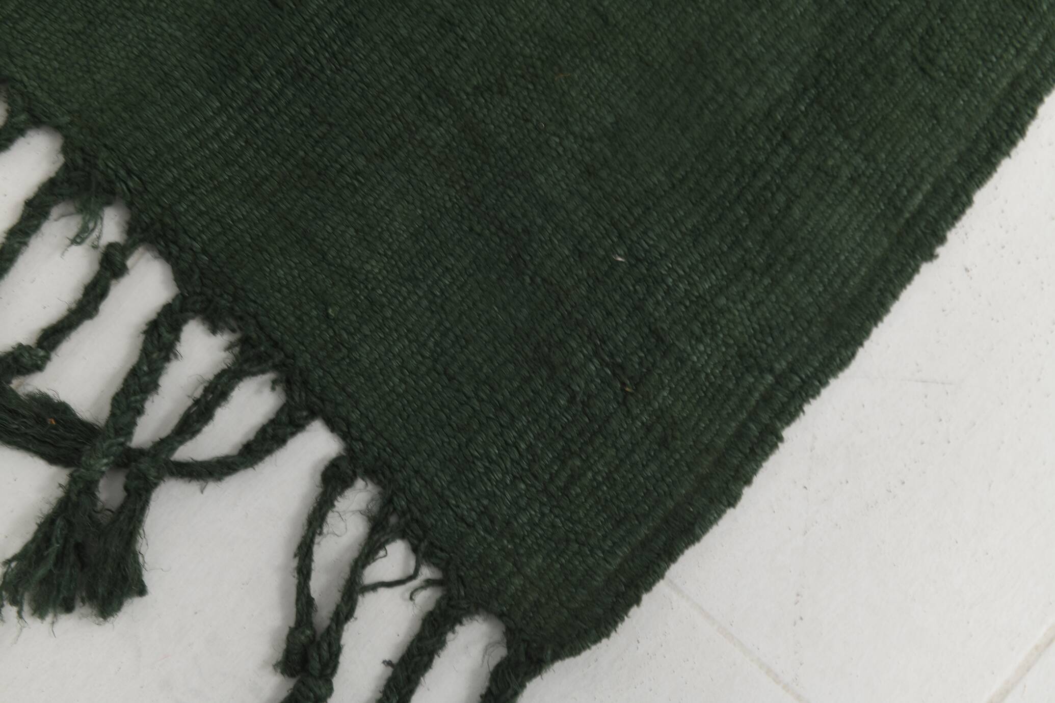 5x7 Green Turkish Kilim Rug, 142x229Cm