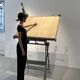Architect's drawing table by Lucien Sautereau, 1940s – Jieldé lamp
