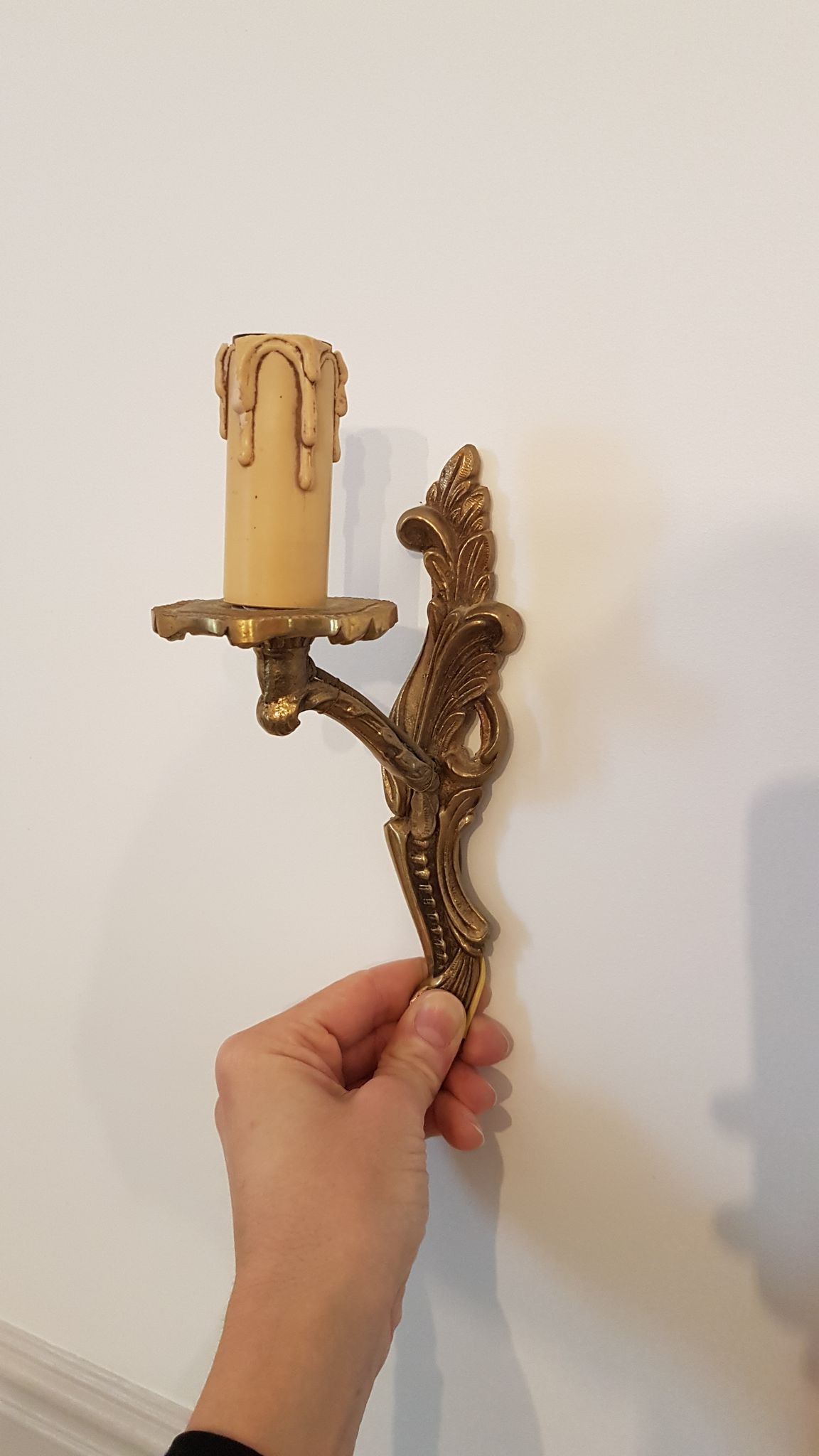 Pair of wall sconces Louis XV style