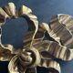 Ancient carved wooden fronton, Louis XVI bow, 19th century.