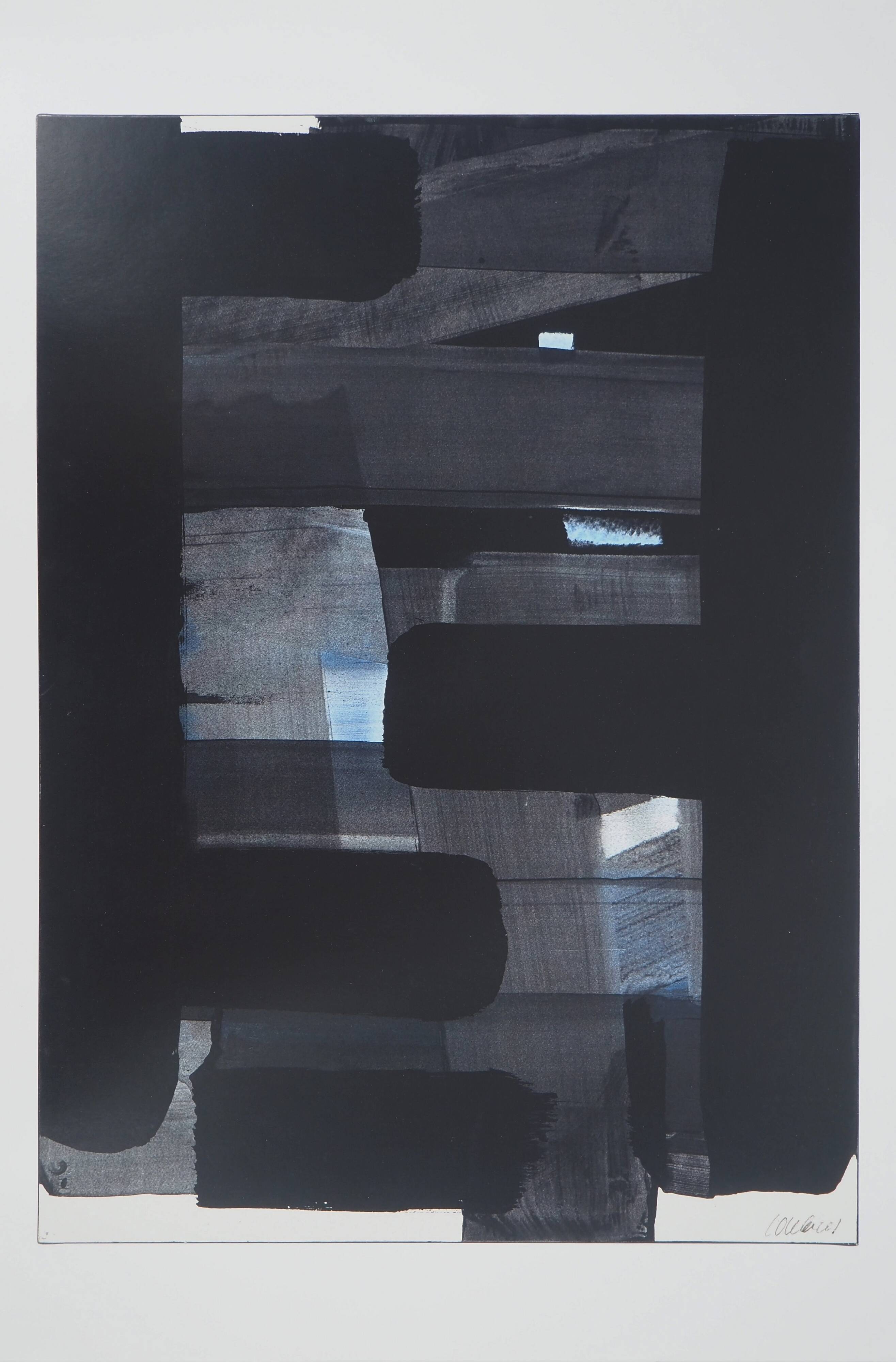 Pierre SOULAGES: Gouache on paper 1973 - Original signed poster