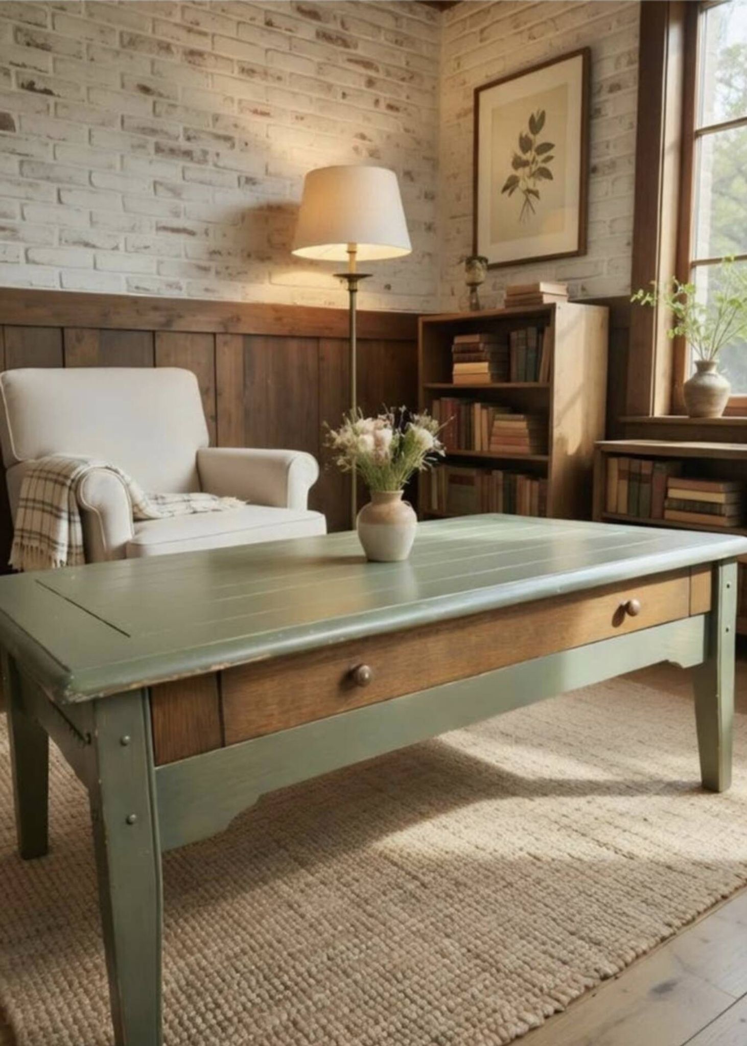 Table basse de ferme rustique