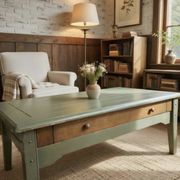 Table basse de ferme rustique