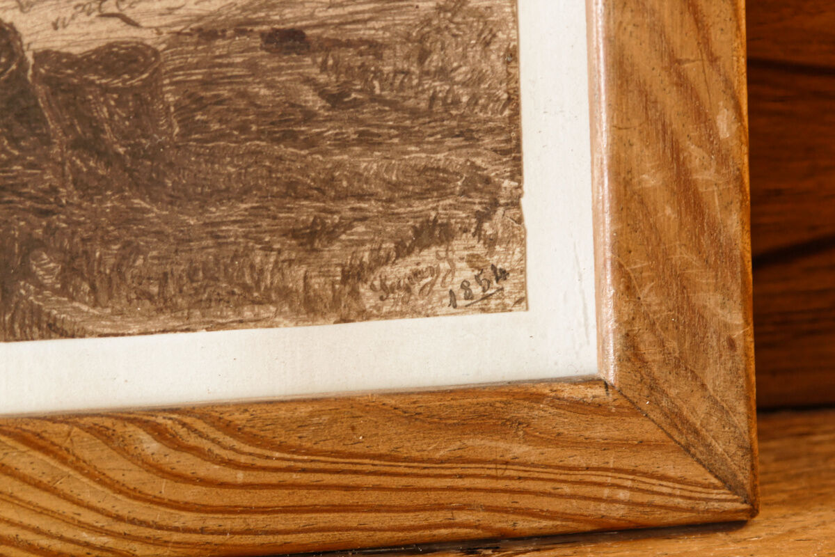 Old drawing, moustiers sainte marie