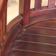 Mahogany office chair with swivel function