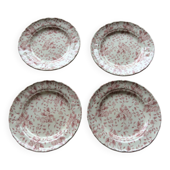 4 English plates