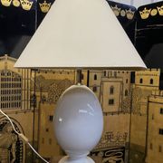 Cracked porcelain egg lamp 1980