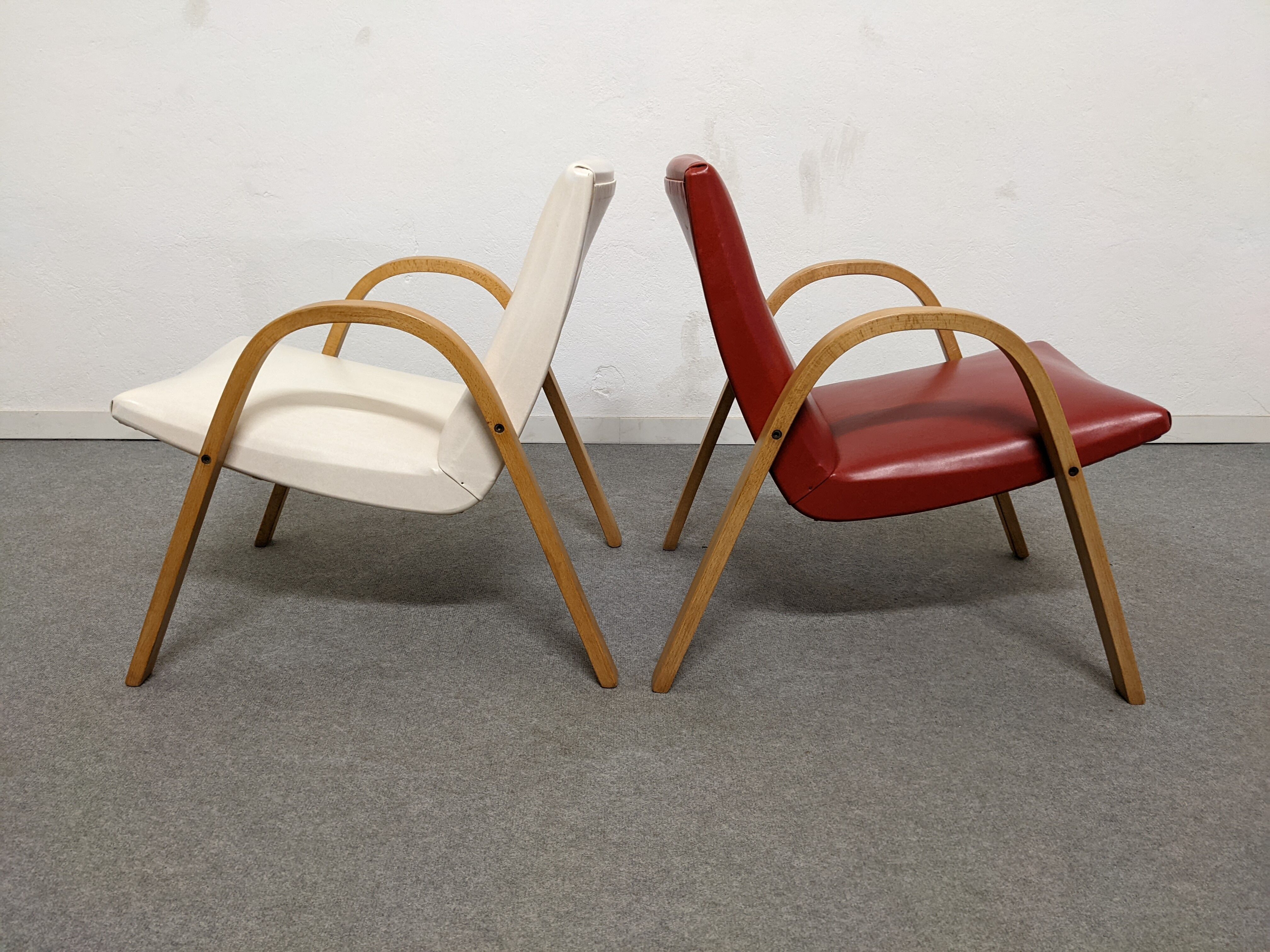 Pair of Bow Wood armchairs from the 50s/60s by Steiner