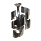 Space Age stainless chrome ceiling lamp 1970