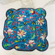 Flat square cut in Longwy enamels