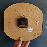 Vintage silent wall clock pendulum 60s "Silvoz black and white"