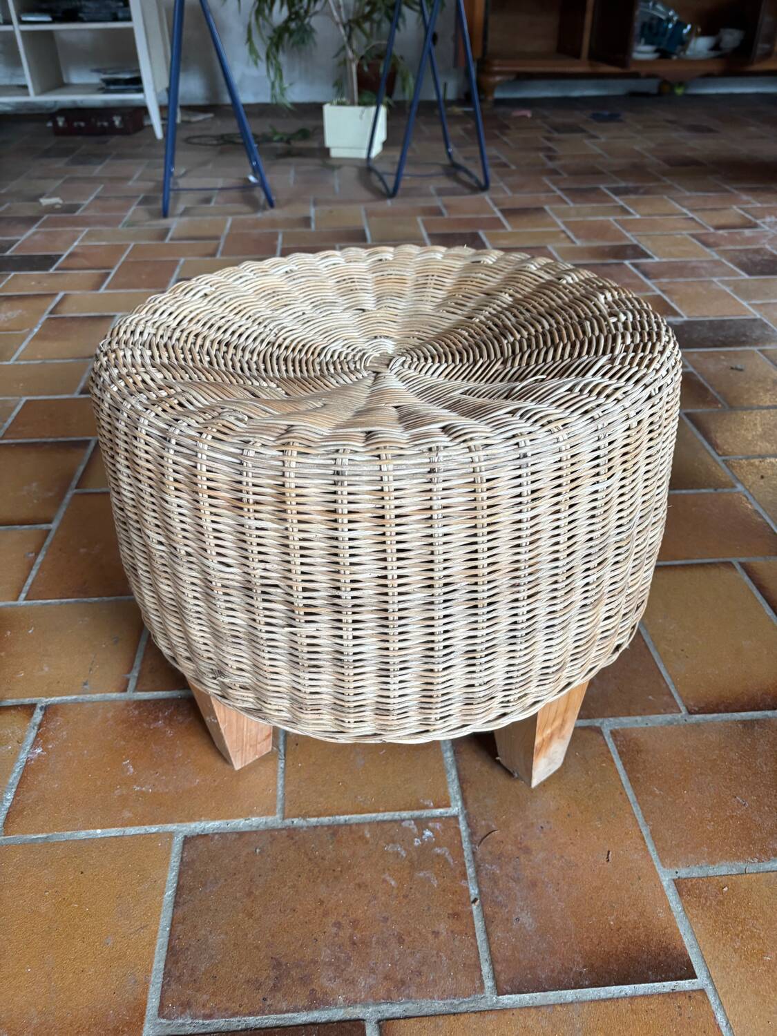 Tabouret Dalby IKEA en rotin