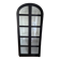 Black woven wood display cabinet