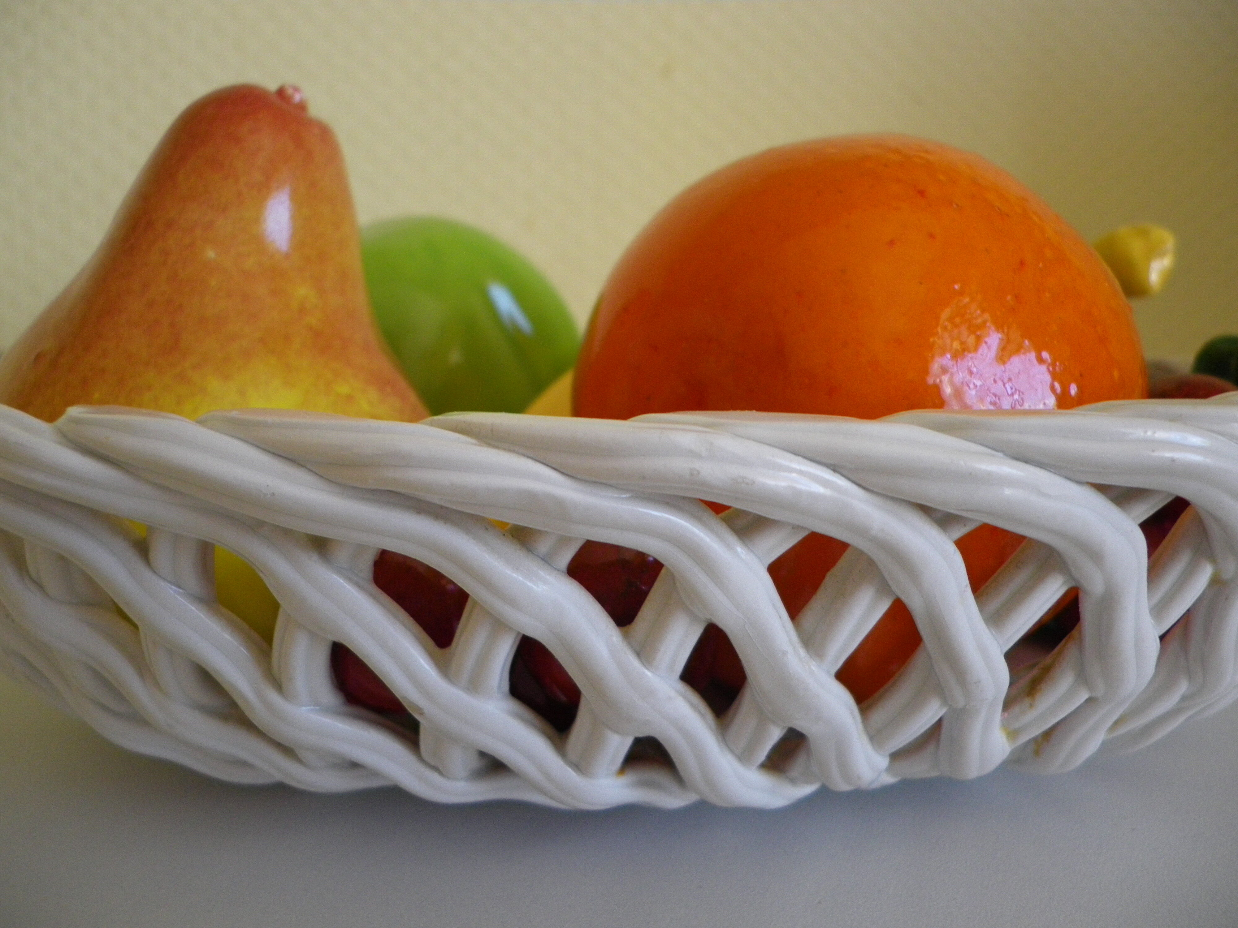 Fruit basket, ceramics, interior or table decoration, 1960