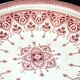 Salad bowl planter in earthenware sarreguemines u&c arabesque red calcutta