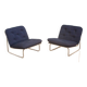 Pair of blue "666" armchairs by Kho Liang for Artifort 70's