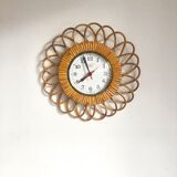 Rattan star clock