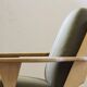 Vintage 1960s Danish low back lounge chairs in light oak, Henning Kjærnulf style