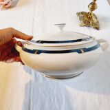 Christofle Pavillon soup tureen for Limoges Model Iriana Blue