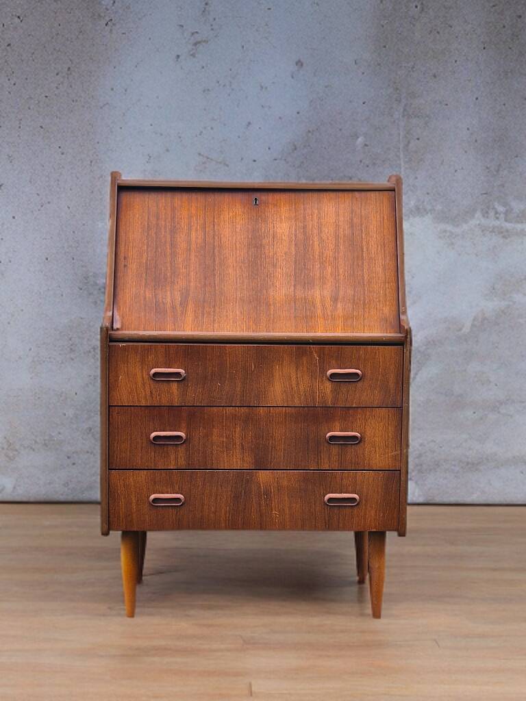 Norwegian teak secretary, Scandinavian vintage 1960s