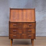 Norwegian teak secretary, Scandinavian vintage 1960s