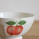 Old earthenware bowl iron earth Moulin des Loups apple decoration