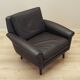 Fauteuil en cuir marron, design danois, années 1960, designer : Aage Christiansen.