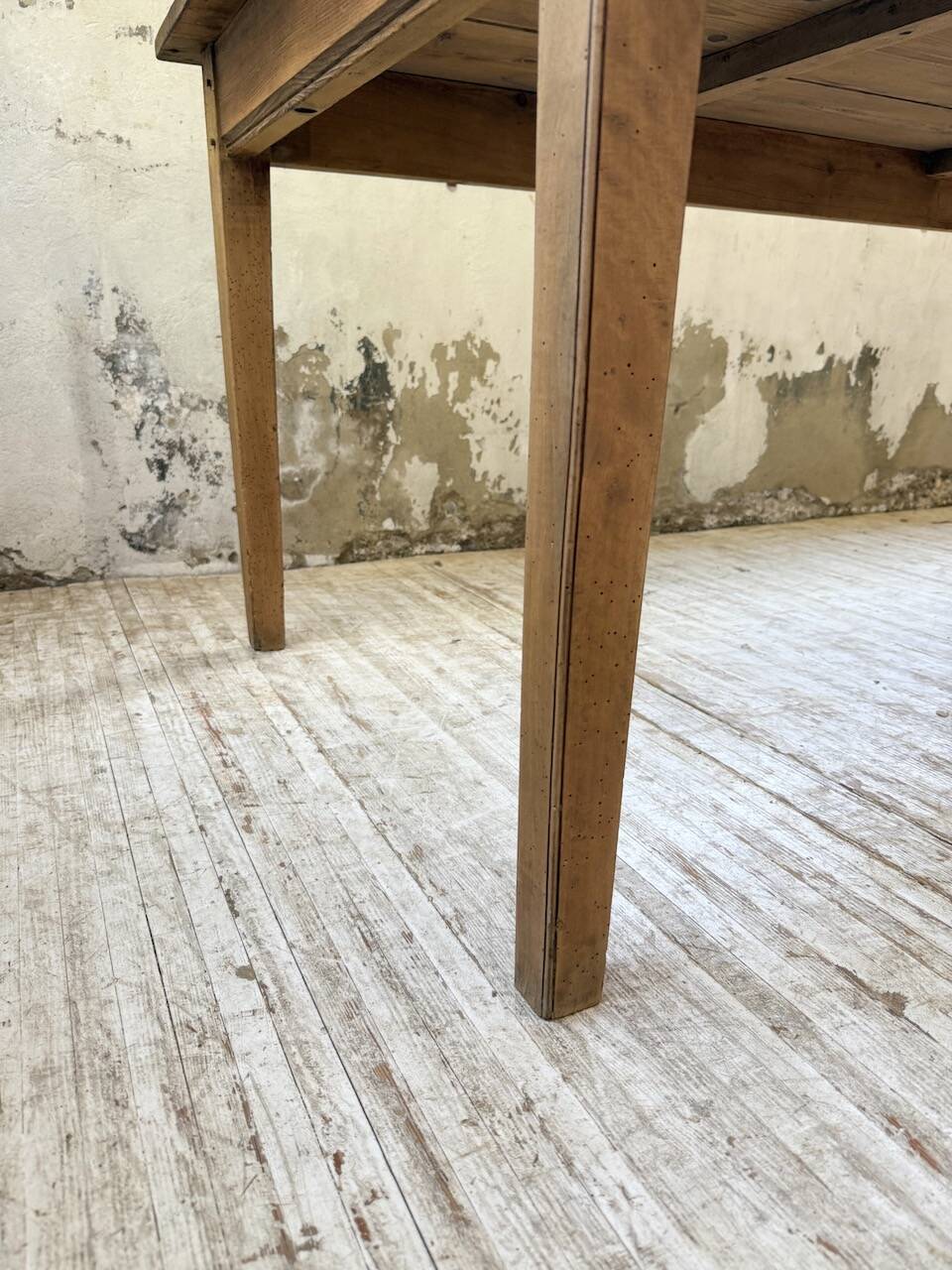 50s pine and oak farmhouse table 2.5m