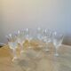 Service of 6 vintage water glasses in Luminarc chiseled glass