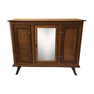 Doll cabinet 3 wooden doors with mirror