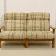 Sofa 2 places convertible into armchairs year 70-80 Solid pine.