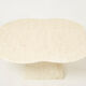 Large free-shaped coffee table clover in Italian travertine 1970