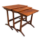 Nesting tables in rosewood by Kai Kristiansen