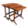 Nesting tables in rosewood by Kai Kristiansen
