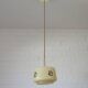 1950s Yugoslav Vintage Pendant Light,  Restored Caramel Opaline Glass Lamp