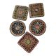 5 braided straw coasters bohemian style