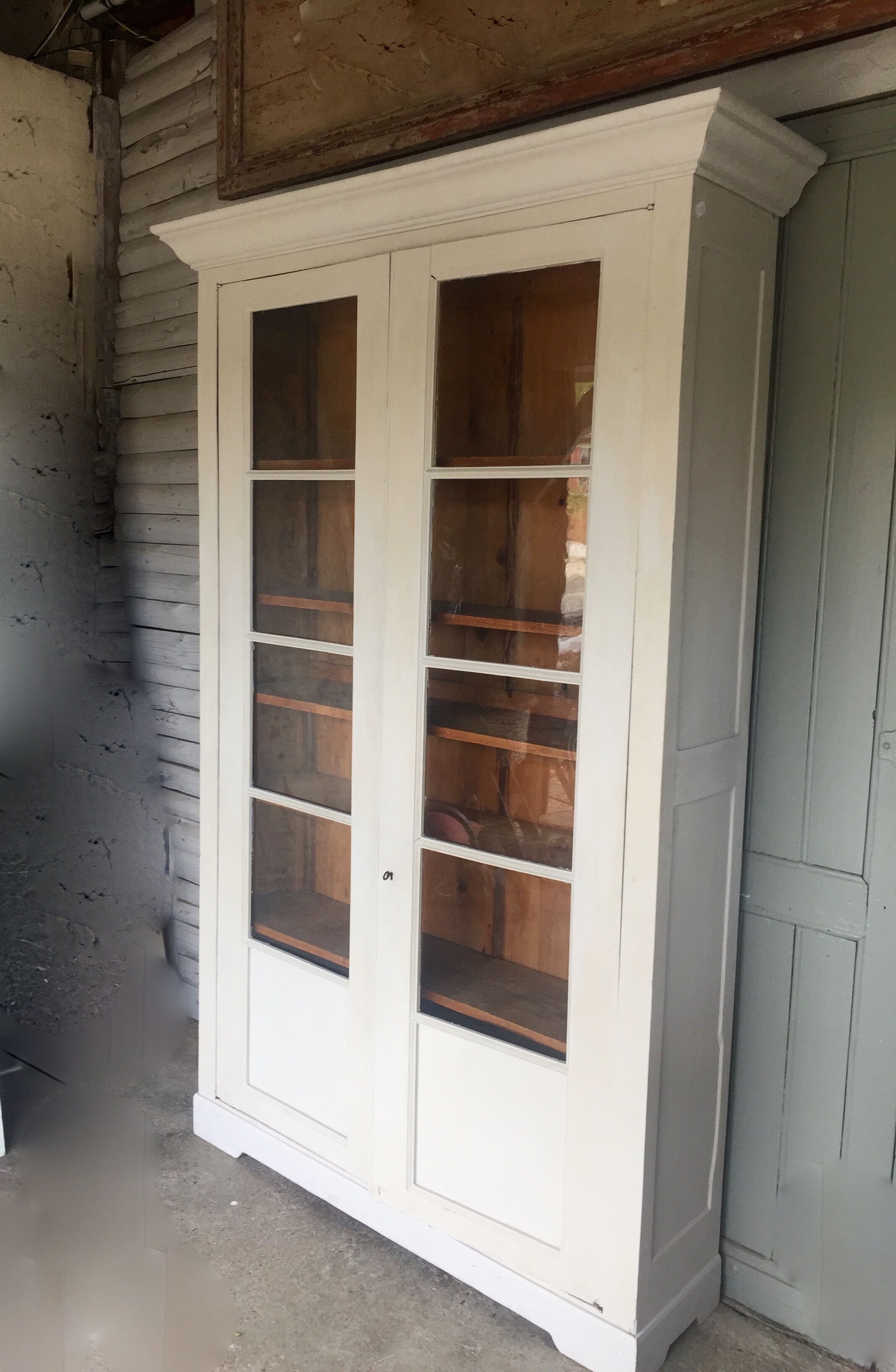 Showcase glass old cabinet