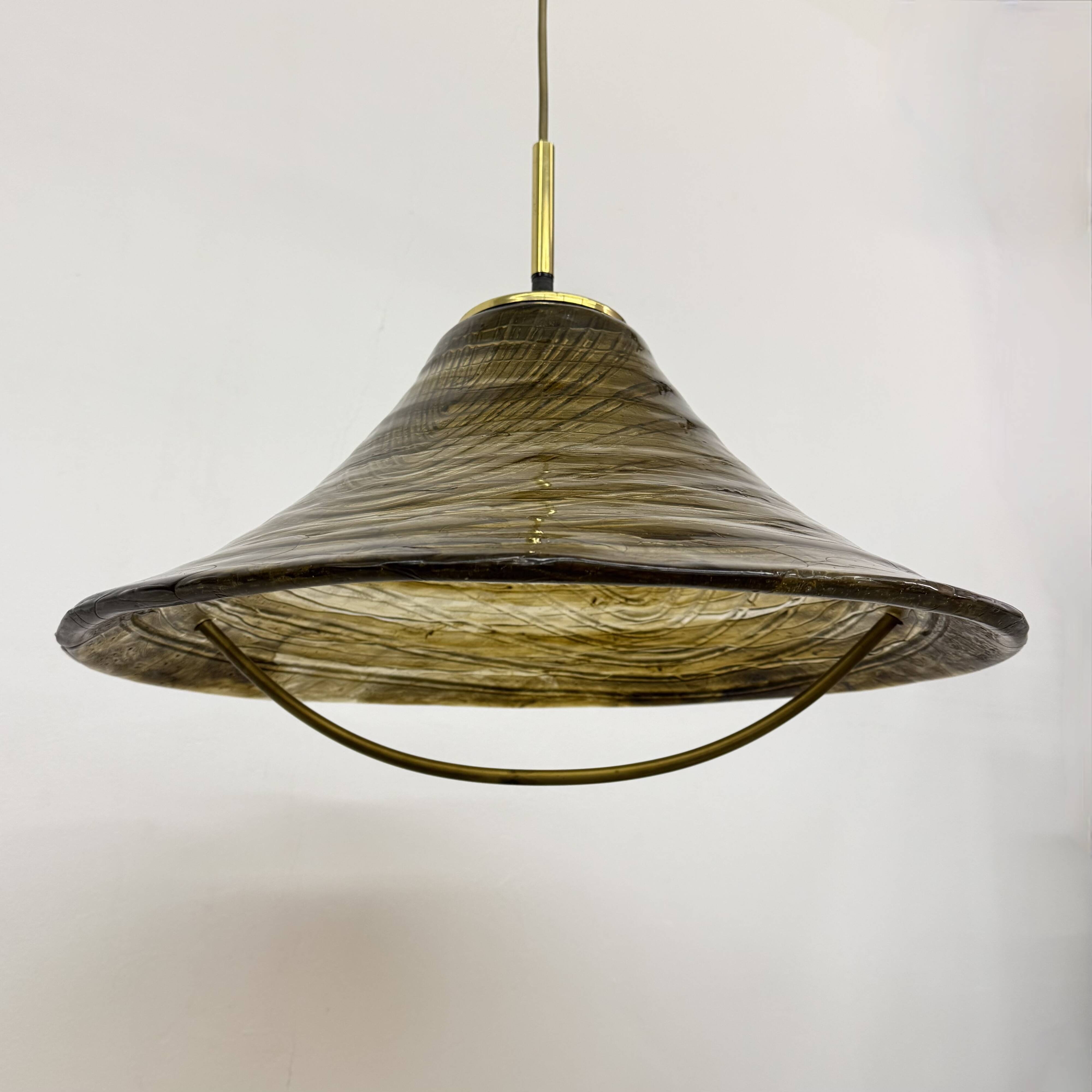 Mid century design lucite hanging Lamp , 1970s