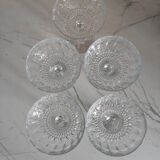 5 champagne glasses