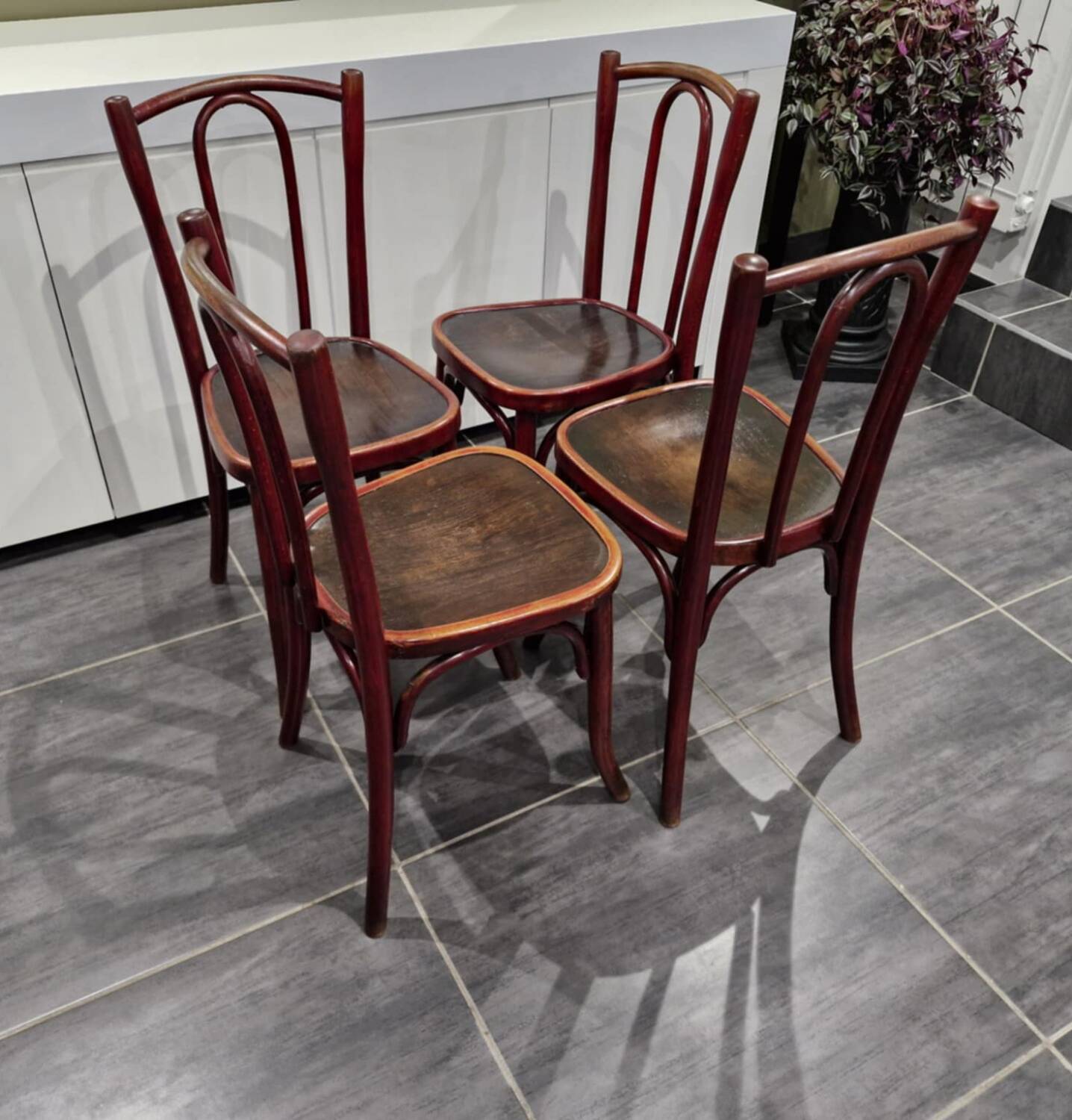 Suite de 4 chaises de bistrot Thonet, années 1930