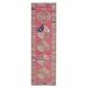 Vintage Turkish Hand-Knotted Wool Cotton Pink Runner Rug 100x335