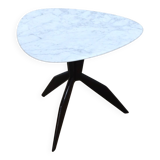 Mid century organic design tripode marble coffee table 1950s