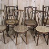 Set of 6 mismatched bistro chairs